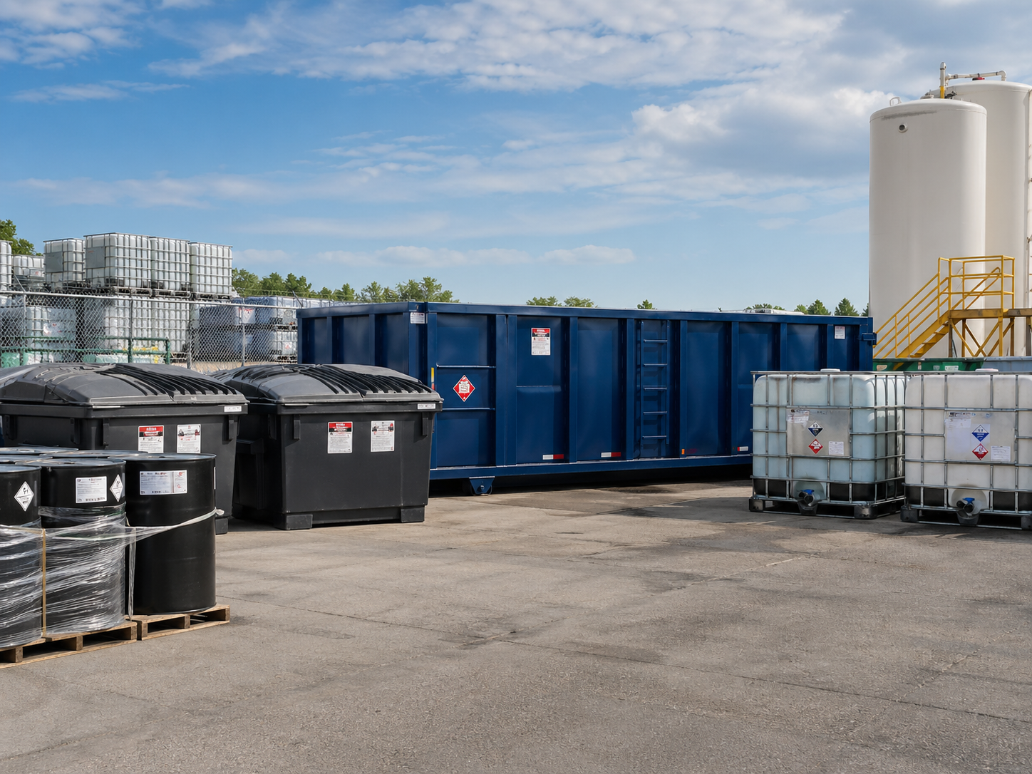 industrial hazardous waste pickup and disposal service.