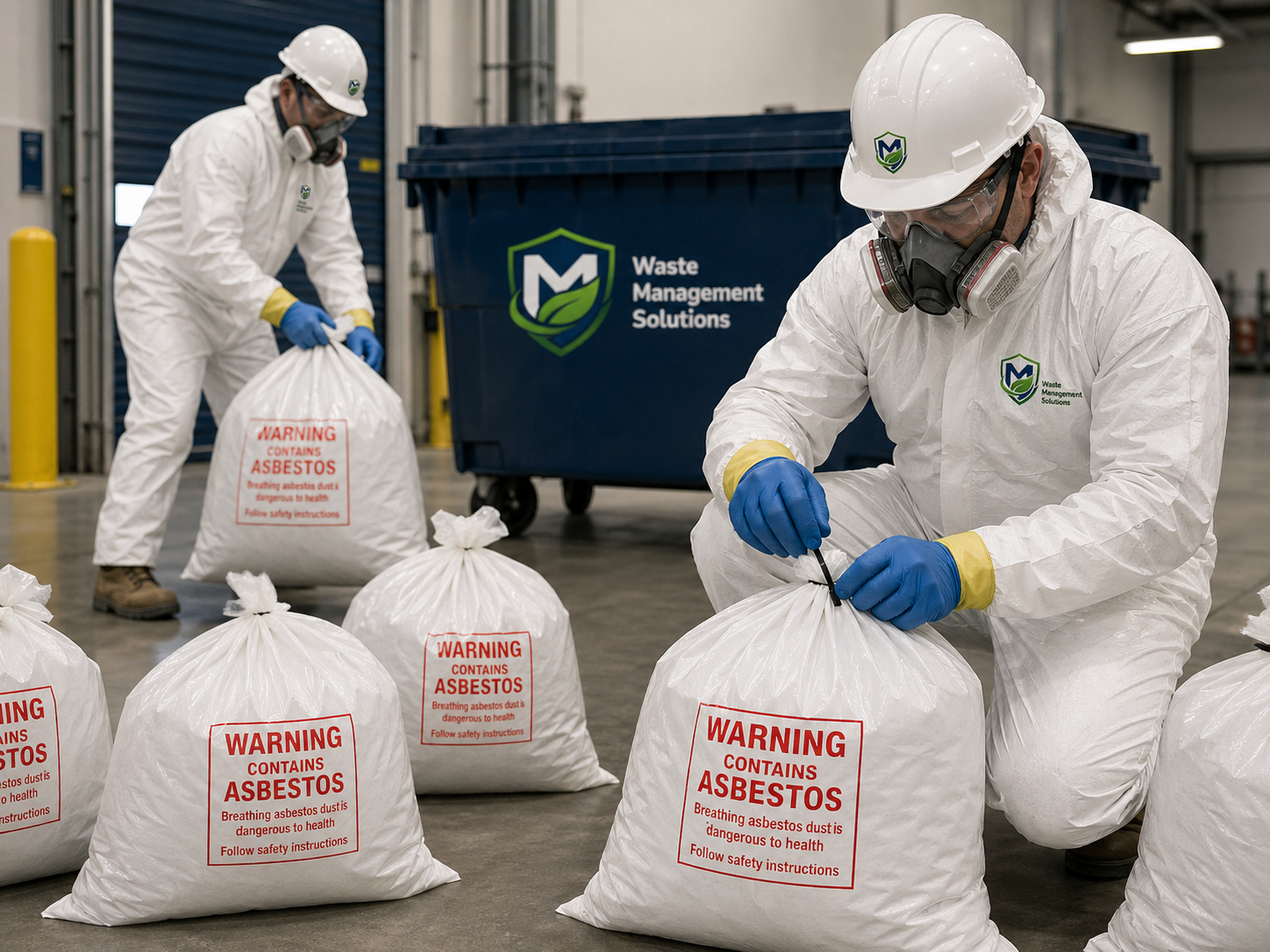 Asbestos waste pickup and disposal services in California.